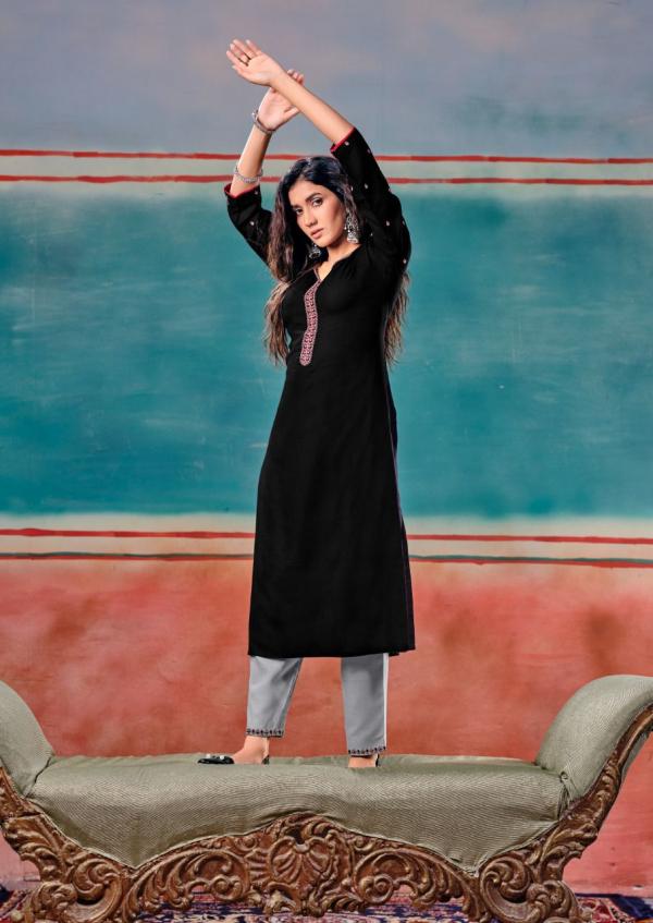 Vitara Gloster Rayon Designer Kurti With Pant 